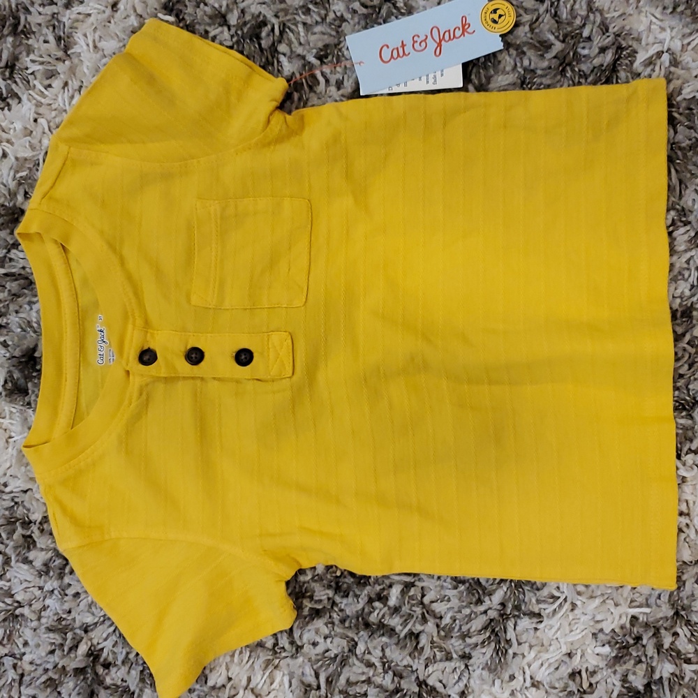 Cat & Jack Yellow Pocket Tee